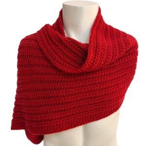 Coach Red Knit Scarf